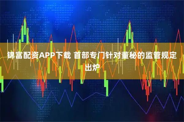 锦富配资APP下载 首部专门针对董秘的监管规定出炉