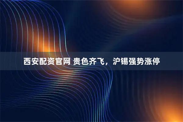 西安配资官网 贵色齐飞，沪锡强势涨停